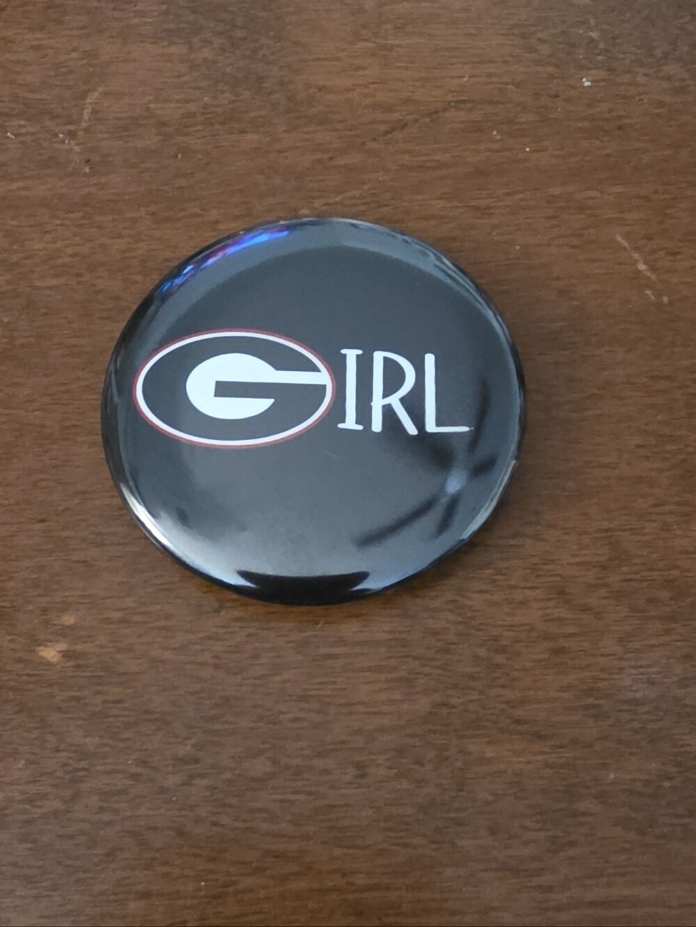 UGA GA GIRL Black Team Logo Brooch Pin - 2.25 IN